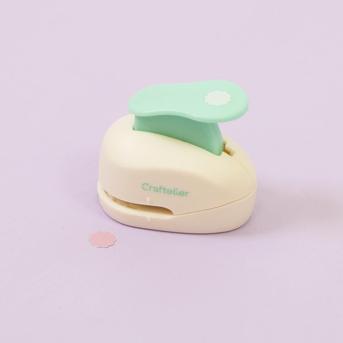 Craftelier - 3/8 Inch Circle Scallop Punch with Lever Press | Shape Hole Puncher for Paper Crafts | Scalloped Hole Punch to Create Scrapbooks, DIY Cards & Journals