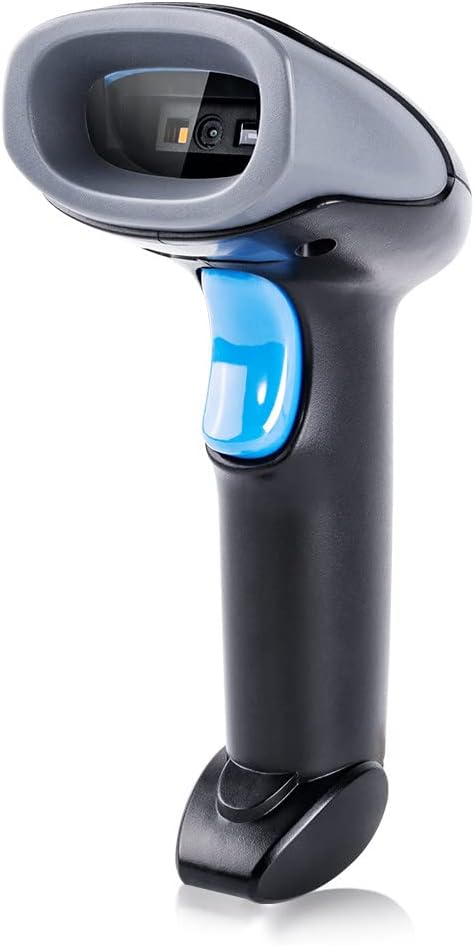 Wireless 1D 2D QR Handheld Barcode Scanner 3 in 1 Bluetooth & 2.4GHz Wireless & USB Wired Connection for Supermarket, Mobile Payment, Store, Warehouse