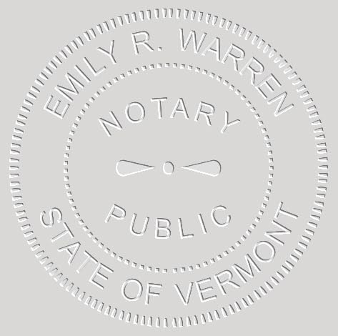 MaxMark Notary Seal Round Pink Embosser for Vermont State - Includes Gold Burst Seal Labels (50 Count)