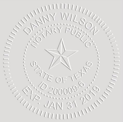 MaxMark Notary Seal Round Embosser for Texas State - Includes Gold Burst Seal Labels (50 Count)