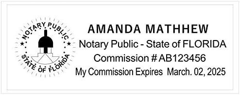 Notary Stamp Seal Ink Personalized Self Inking Stamp Custom Stamp Rubber Stamp Trodat 4913 Self Ink Notary Stamp - 7/8" x 2-3/8" Impression Area