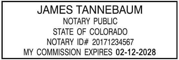 Colorado Rectangular Notary Stamp | Official State Notary Stamp | Official Seals | Meets State Specifications (Colorado, Rectangular Stamp)