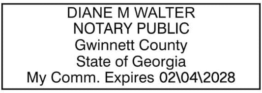 Georgia Rectangular Notary Stamp | Official State Notary Stamp | Official Seals | Meets State Specifications (Georgia, Rectangular Stamp)