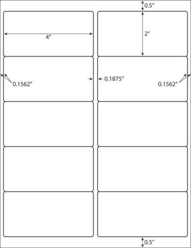 8-1/2 x 11" Neon Color High Light Fluorescent Labels for Laser & Inkjet Printer (Yellow Fluorescent, 4 x 2" - 10 Per Page | 250 Labels)