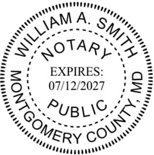 Maryland Round Notary Stamp | Official State Notary Stamp | Official Seals | Meets State Specifications (Maryland, Round Stamp)