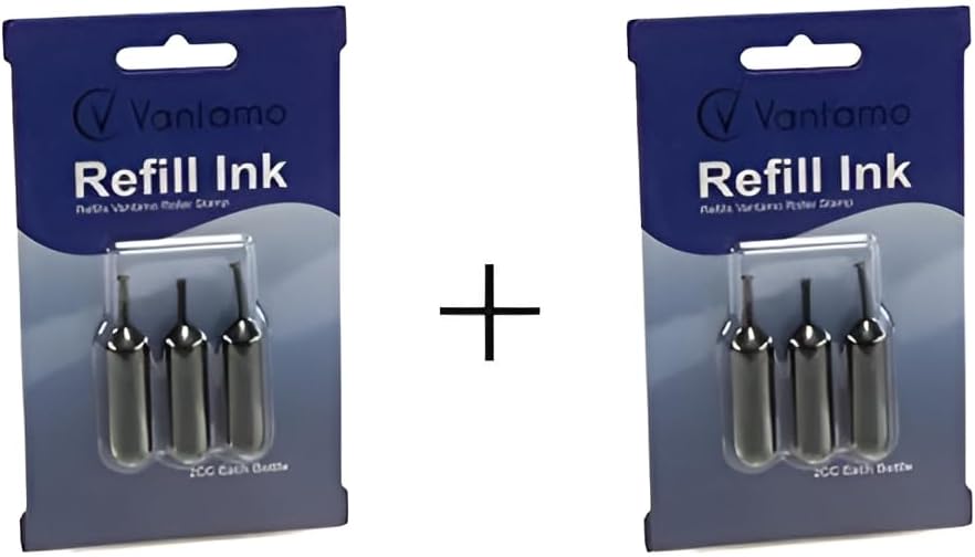 Vantamo Identity Theft Protection Roller Stamps Refills - Refills for Confidential Roller Stamp, Anti Theft, Privacy & Security Stamp, Designed for ID Blackout Security - 6 Refills