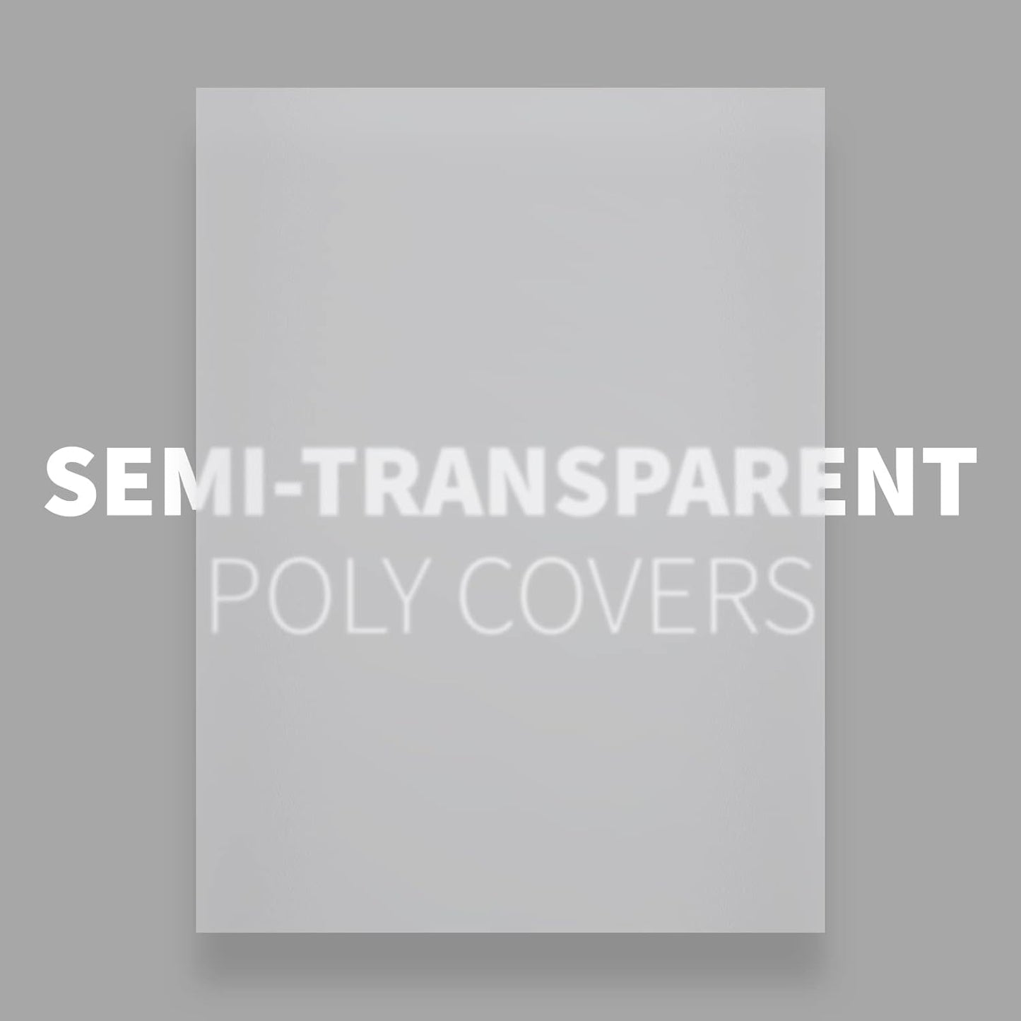 Binditek 50 Pack 12 Mil Binding Covers, Frosted Polycovers, Semi-Transparent, 8-1/2 x 11 Inches, Lightly Textured Sand Finish, Square Corners, Unpunched