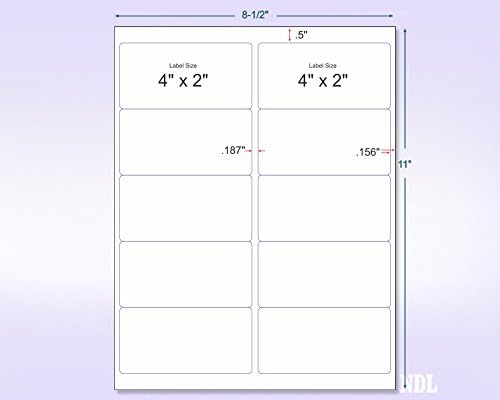NextDayLabels - 8-1/2 x 11" Neon Color High Light Fluorescent Labels for Laser & Inkjet Printer (Green Fluorescent, 4 x 2" - 10 Per Page | 250 Labels)