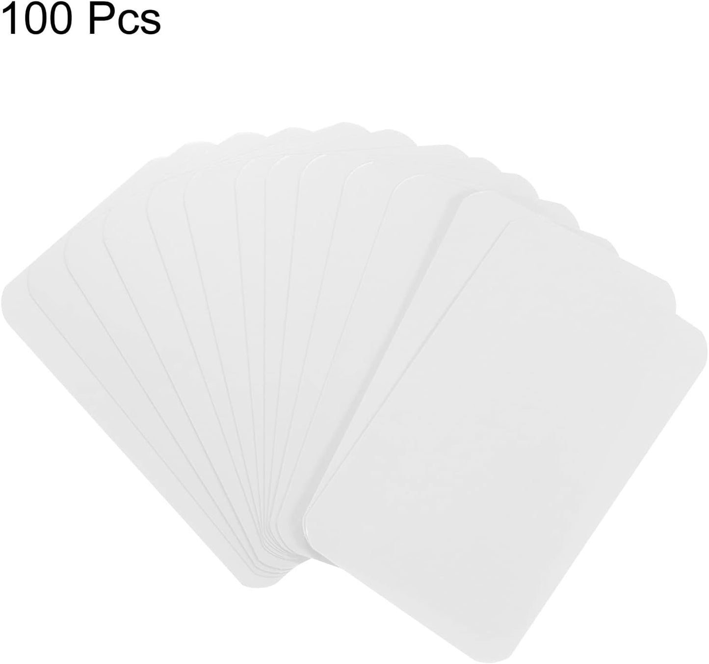 PATIKIL 3.5" x 2" Blank Paper Business Cards, 100 Pack Small Index Flash Cards Words Message Note Card Mini Paper Tags for DIY Gift Craft Scrapbooking, White