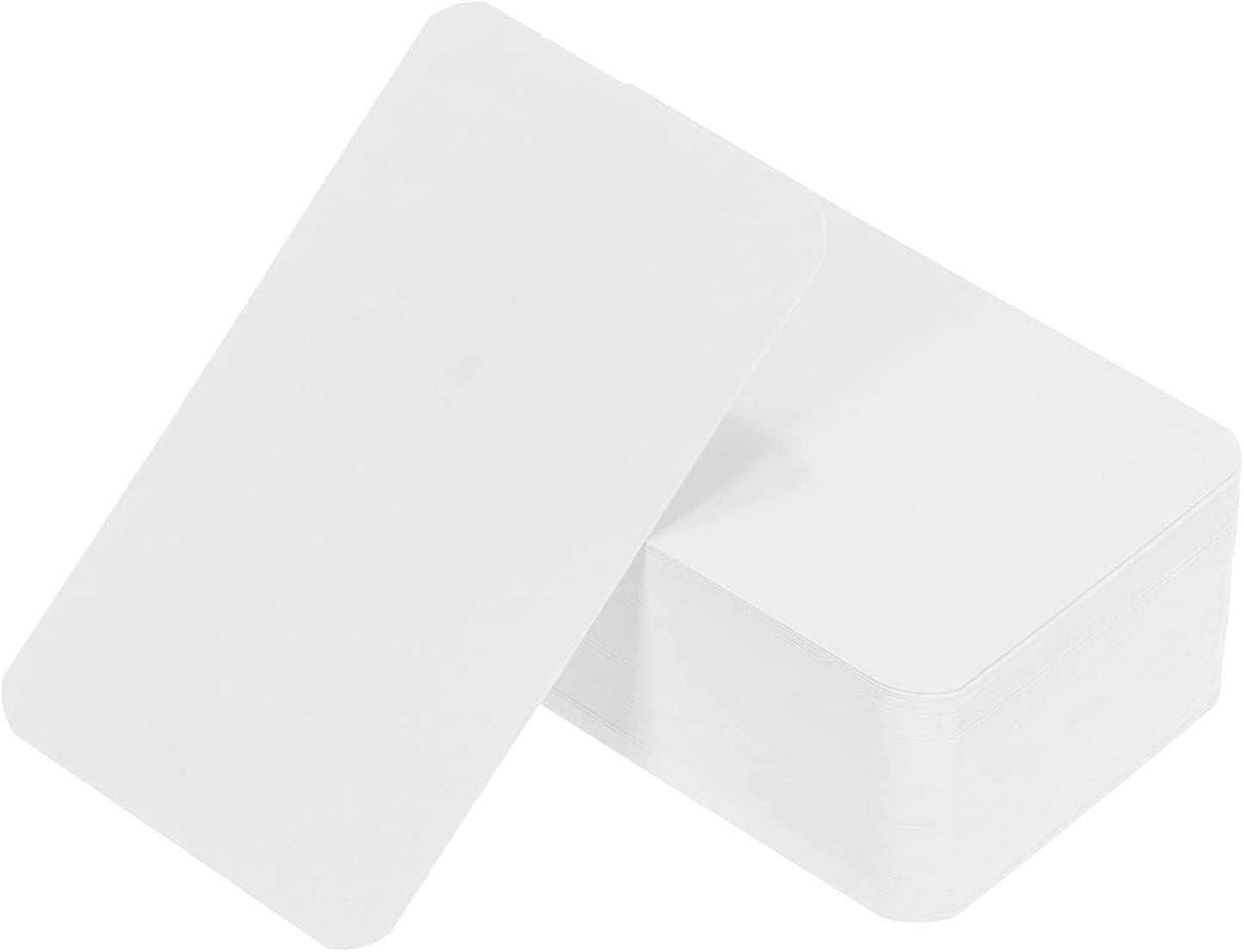 PATIKIL 3.5" x 2" Blank Paper Business Cards, 100 Pack Small Index Flash Cards Words Message Note Card Mini Paper Tags for DIY Gift Craft Scrapbooking, White