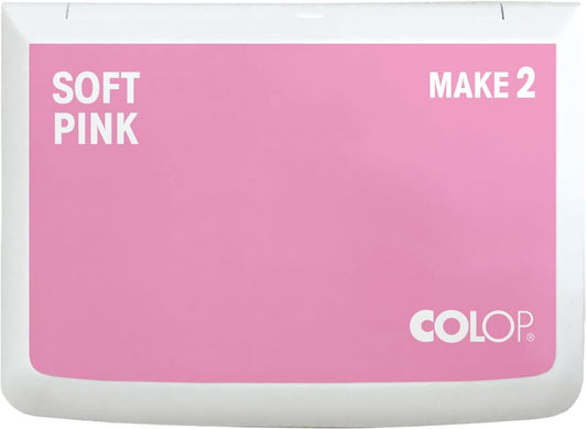 COLOP Make Series, Ink Stamp Pads, with Non-Toxic Premium Ink, Water-Based Acid-Free (Soft Pink, Make 2-2-3/4" x 4-1/4")