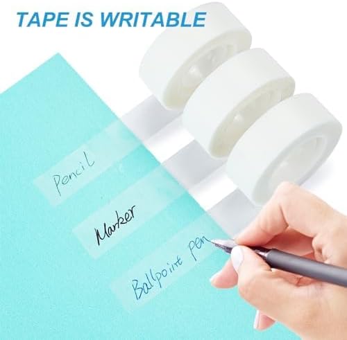 Tape Refills with Dispenser, 24 Roll Invisible Tapes, 3/4 Inch X 600 in, Gift Wrapping Tapes Back to School Supplier for Home School Office Use