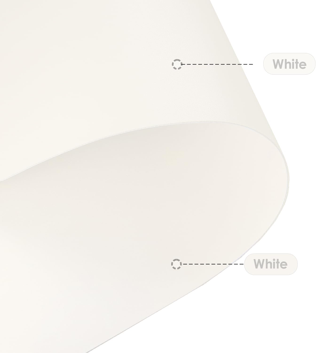 Leather Table Cover,1.8mm Thick,42x60 Inch Table Protector,Table Protector for Dining Room Table,Dining Table Cover,White Table Cover,Hule para Mesa De Comedor(White+White,42x60)