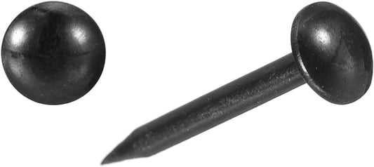 uxcell Upholstery Tacks Nail Pins Furniture, 50Pcs 5x17mm Thumb Tack Pins Assortment Kit Carbon Steel for Home Sofa DIY Decorative Nail Heads Nails, Black