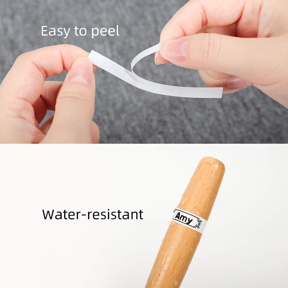 Label KINGDOM TZe-211 6mm Label Maker Tape Replacement for Brother TZe211 TZe TZ Tape 6mm 0.23 Laminated White 1/4 Inch Compatible with Brother P Touch PT-D210 PT-D220 PT-H110 PT-D400, 6-Pack