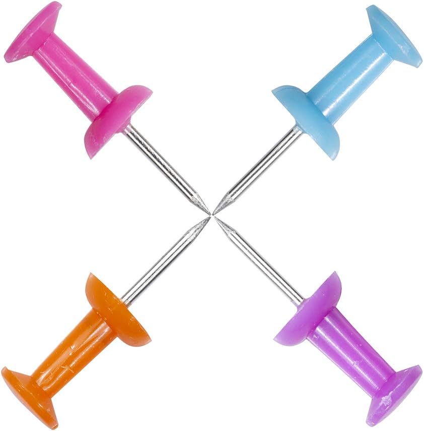 JAM PAPER Colorful Push Pins - Assorted Color Pushpin Jar - 12 Packs of 150