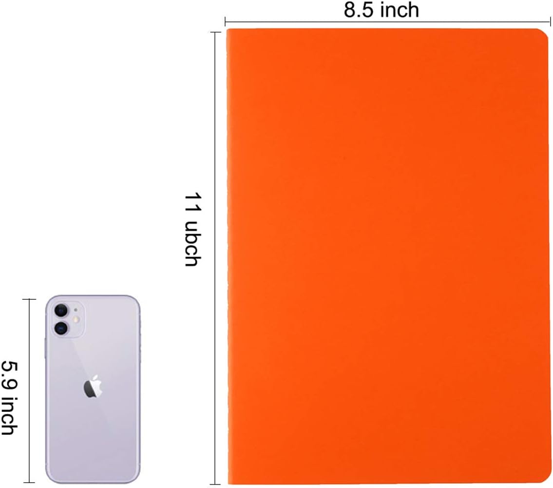 Large Colorful Notebook Journals Bulk, College Ruled, Lined Paper, 8.5x11 inch, 60 Pages, Journal Set for Travelers, Students and Office, Composition Diary Subject Notebooks Planner, 12 Pack