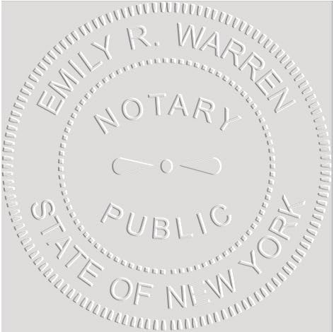 MaxMark Notary Seal Round Embosser for New York State - Includes Gold Burst Seal Labels (50 Count)