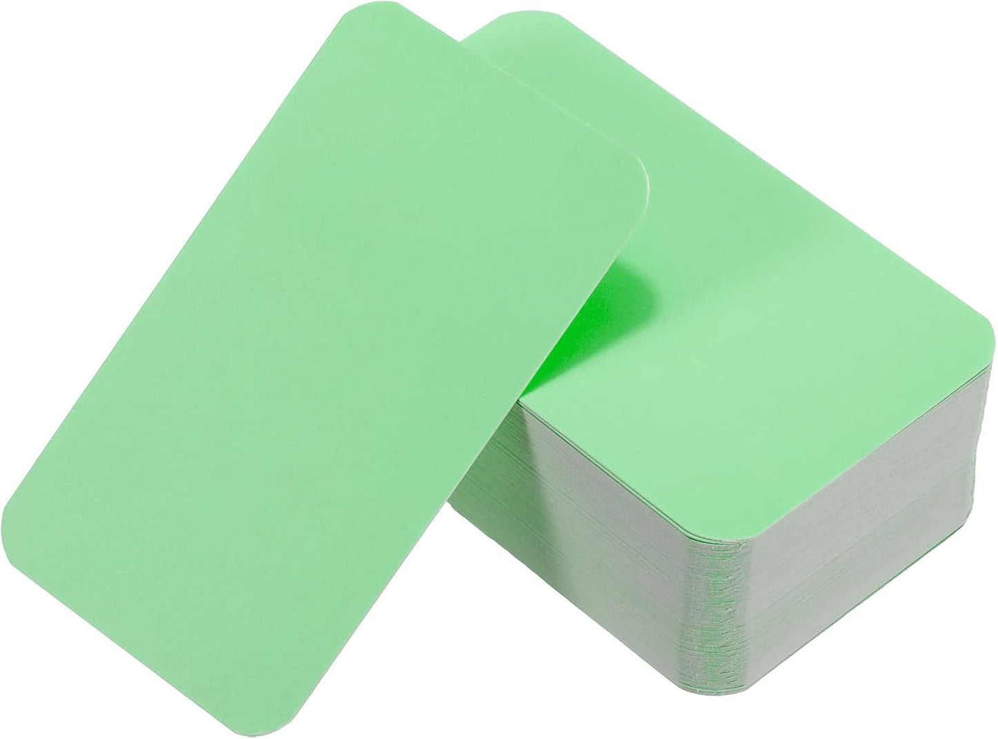 PATIKIL 3.5" x 2" Blank Paper Business Cards, 100 Pack Small Index Flash Cards Words Message Note Card Mini Paper Tags for DIY Gift Craft Scrapbooking, Green