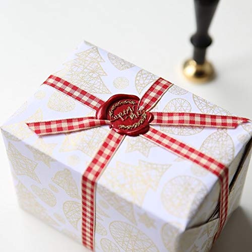 UNIQOOO Mailable Glue Gun Sealing Wax Sticks for Wax Seal Stamp - Metallic Burgundy Wine Red, For Birthday Cards, Wedding Invitations, Envelopes, Snail Mails, Wine Packages, Xmas Gift Ideas, Pack of 8