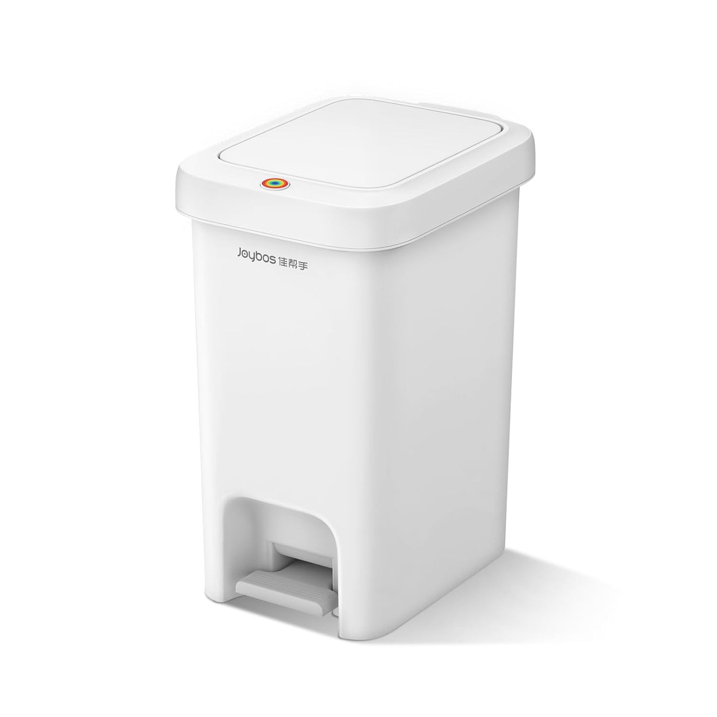 MOPALL Small Bathroom Trash Can with Lid Soft Close, Garbage Can with Press Top Lid & Foot Pedal, Step Trashcan Slim Trash Bin Waste Basket for Toilet, Office, Bedroom, Kitchen, Living Room 2.7 Gallon