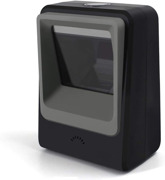 Handsfree 2D 1D Barcode Scanner,Alacrity QR Omnidirectional Desktop Bar Code Reader Scanner, Capture Barcodes from Mobile Phone Screen, Black