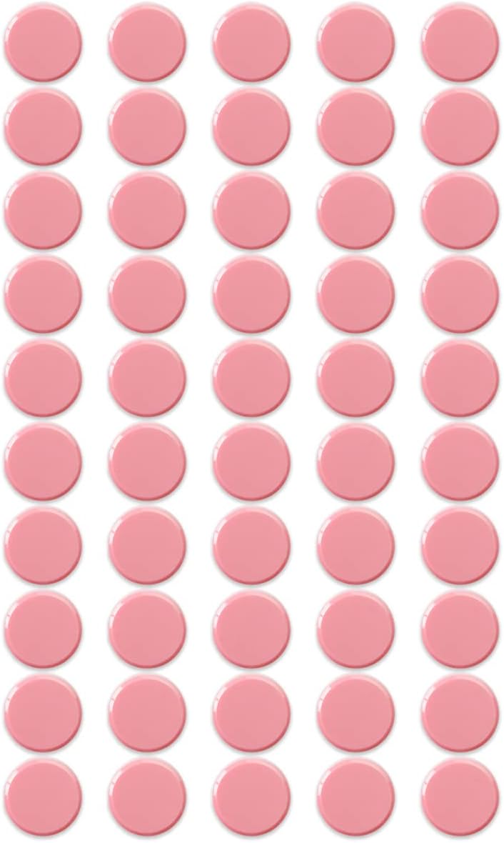 Qualsen 50 Pack Pink Fridge Magnets, Cute Funny Heavy Duty Round Magnets for Refrigerator Whiteboard Locker Kitchen Office Classroom