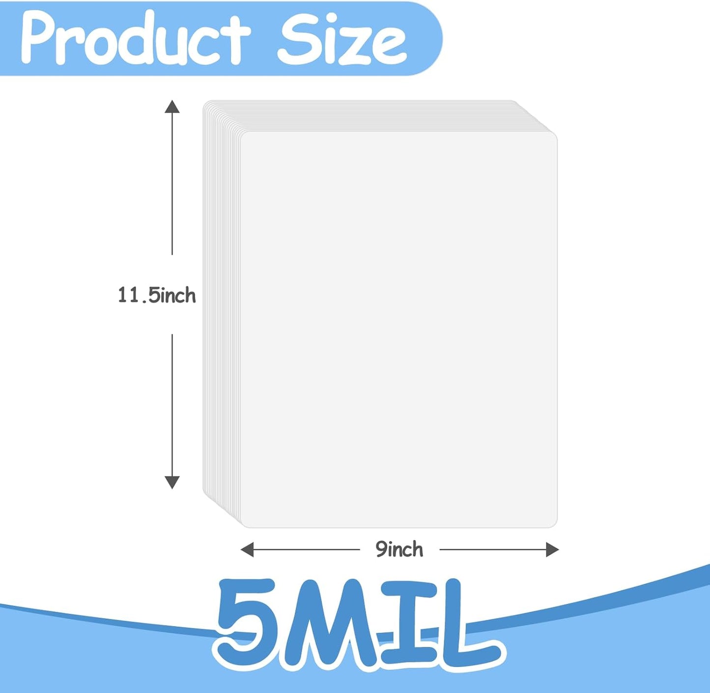 Clear Thermal Laminating Pouches 5mil Letter Size Plastic Laminator Sheets 9 x 11.5 Inch (5 mil 600 pcs)