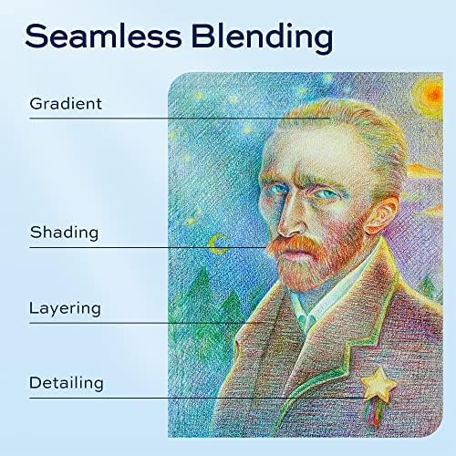 48 Pack Colored Pencils for Adult Coloring Books, Soft Core, Art Drawing Pencils for Artists Kids Beginners, Coloring Pencils Set with Sharpener for Coloring, Sketching, Painting