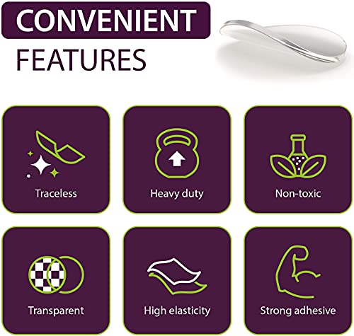 Large Double Sided Sticky Dots 40PCs - Round Sticky Tack for Wall Hanging - Mounting Putty Removable - Double Sided Tape Dots for Crafts Poster Picture Hanging - Clear Circle Stickers