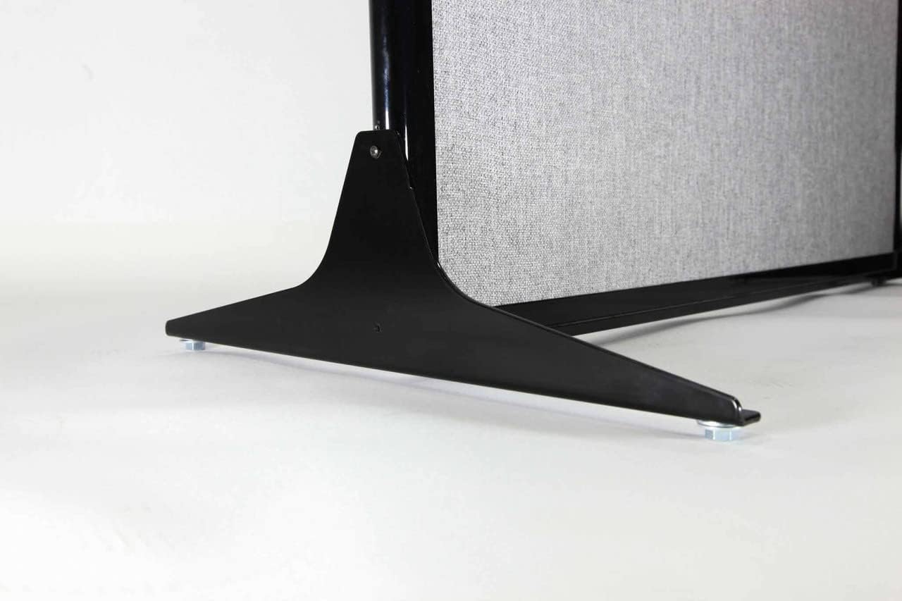 Versare Office Workstation Screen | Portable Wall Divider | Modern Cubicle | Freestanding Privacy Screen | Flexible Work Space | 2 Panels | 66" Wide x 70" Tall Marble Gray SoundSorb Panels