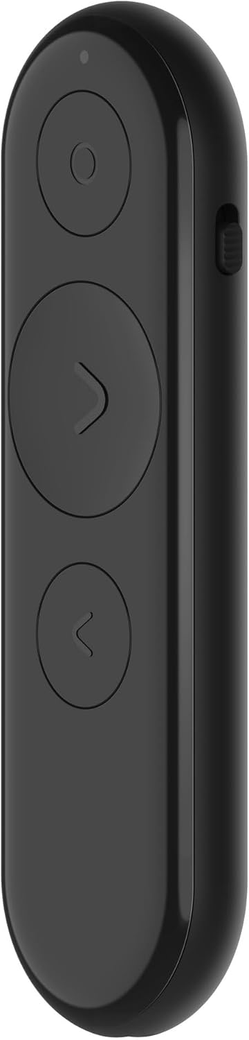 Lenovo Portable Rechargeable Presentation Remote, Wireless, Bluetooth, Digital Pointer, Lightweight, 30M Range, Black