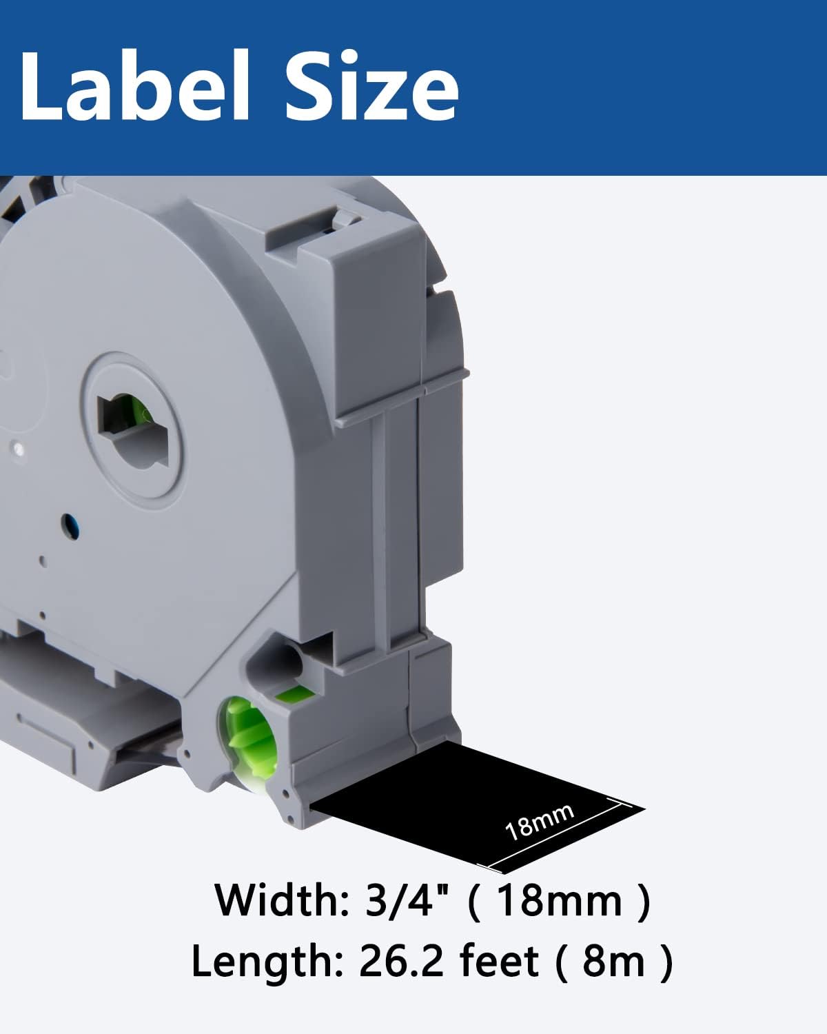 Tze Tz Tape 18mm 0.7 Laminated Black Compatible for Brother P Touch Label Maker Tape TZe-345 TZe345 Label Tape for PT D400 D600 D610 P710BT, White on Black, 3/4 Inch x 26.2 Feet, 3-Pack