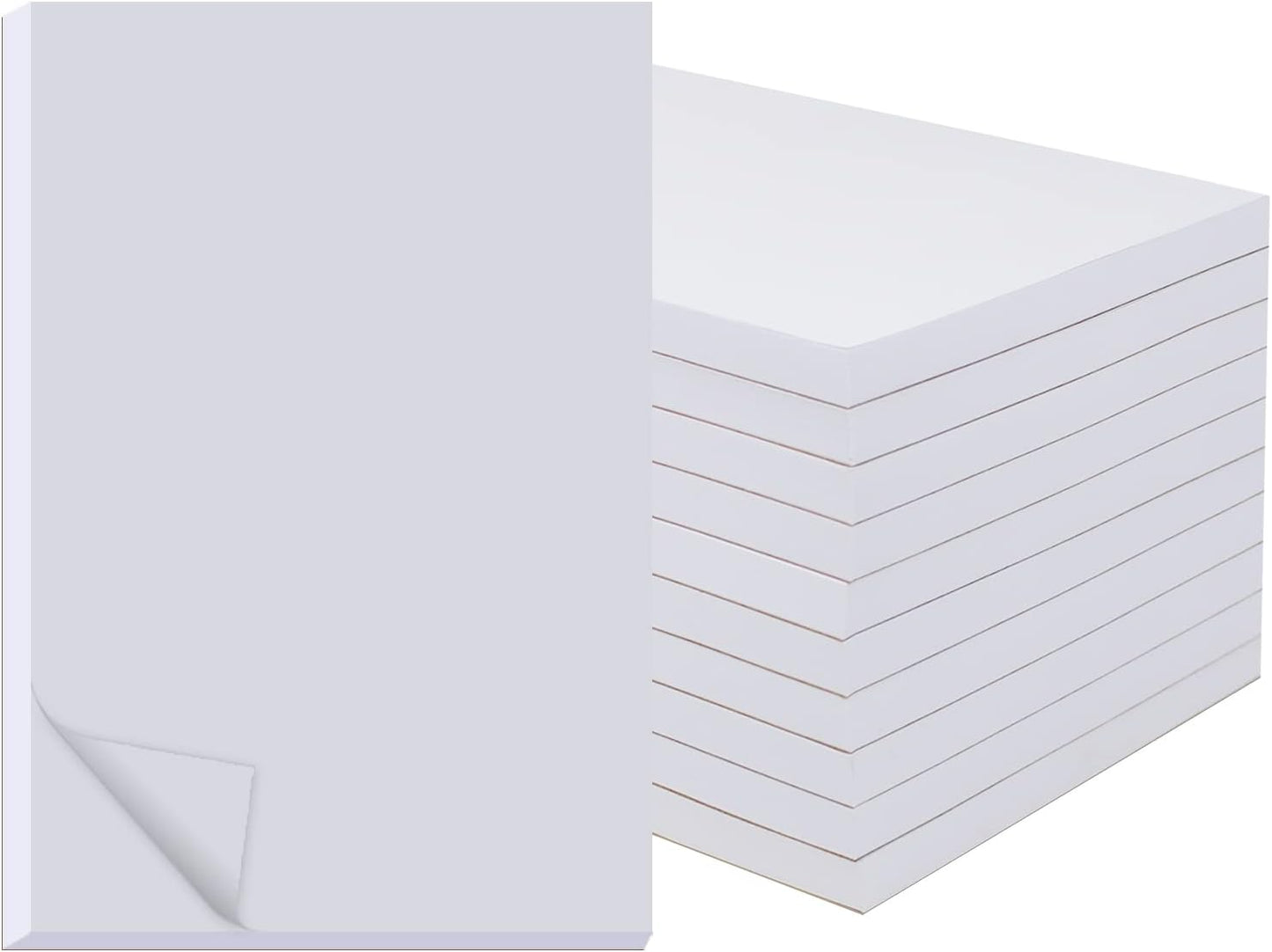 10 Pack Memo Pads 5.5x8.5 Inch, White Note Pads -Scratch Pads - Writing pads, 100 Sheets Each Pad