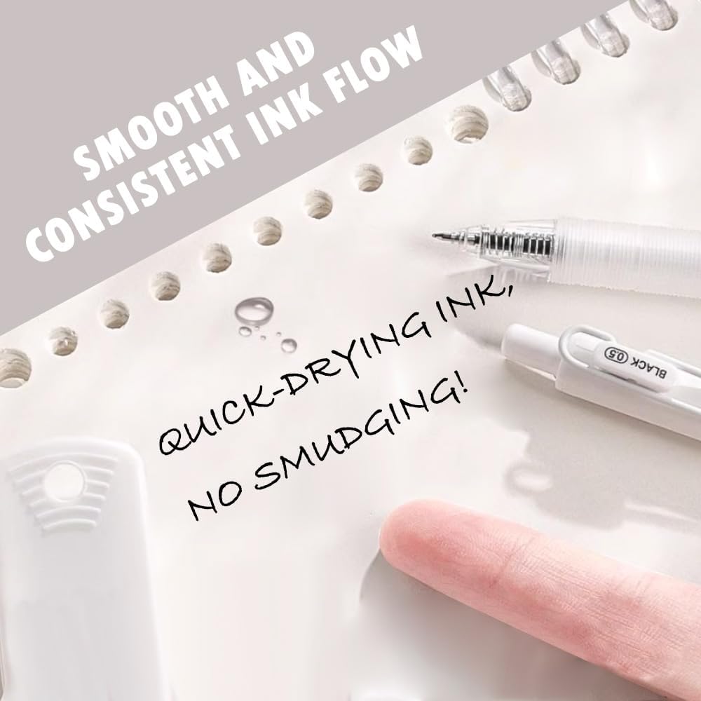 HVOMO Stationery Set,1 large-capacity pencil case,5 quick-drying pens,50 waterproof stickers,2 sticky note pads(200 sheets),1 set of 10-color index labels (200 sheets),Student stationery gift(Green)