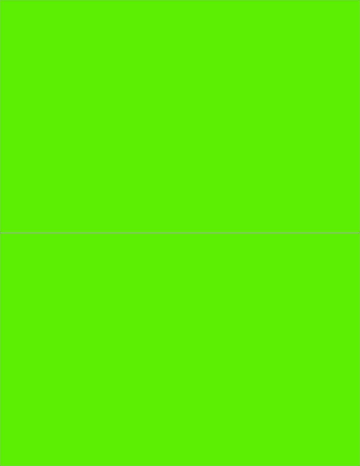 NextDayLabels - 8-1/2 x 11 Neon Color High Light Fluorescent Labels for Laser & Inkjet Printer (Green Fluorescent, 8-1/2" x 5-1/2" - 2 Per Page | 200 Labels)