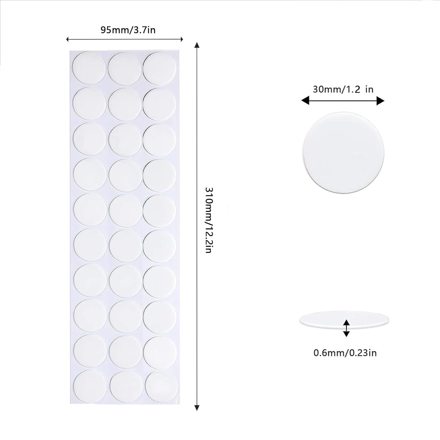Adhesive Stick dots Two-Sided Sided Mounting Putty Stick Tack for Wall Hanging Crafts Balloons Festival Party Decorations,Clean Removable(1.2"*1.2"-240)