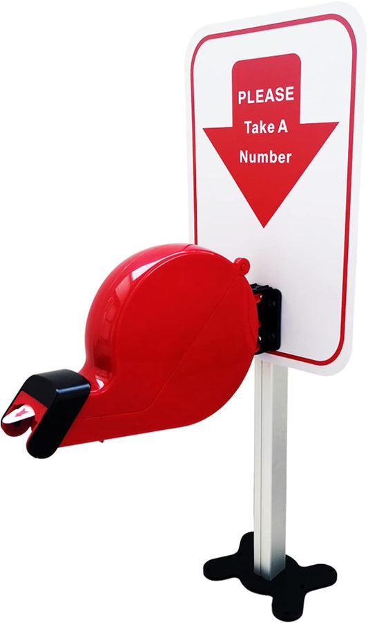 2 Digit Take A Number System Ticket Dispenser with Counter Stand and 1 Roll Take a Number Tickets 2000 Tickets for Queue Call System