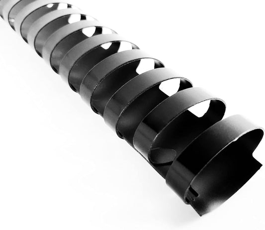 TOTiyea 50 Pack 19 Ring Plastic Binding Combs, 2 Inch Diameter, 450 Sheet Capacity, Letter Size, Black Comb Binding Spines