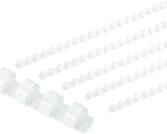 PATIKIL 12mm (1/2") Plastic Binding Combs, 50 Pcs 21 Rings Comb Binding Spines 90 Sheet Capacity Letter Size for Binding Paper Sheets, White