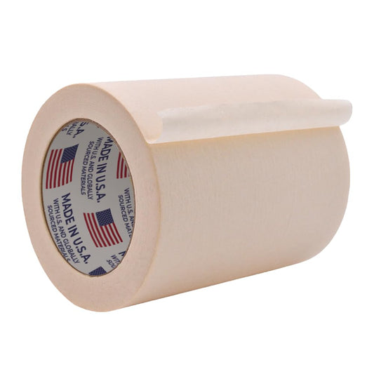 WOD MT5 Utility Grade Masking Tape, 6 inch x 60 yds. for Home or Office air-Dry Painting, Labeling, & Packing. Leaves no Residue