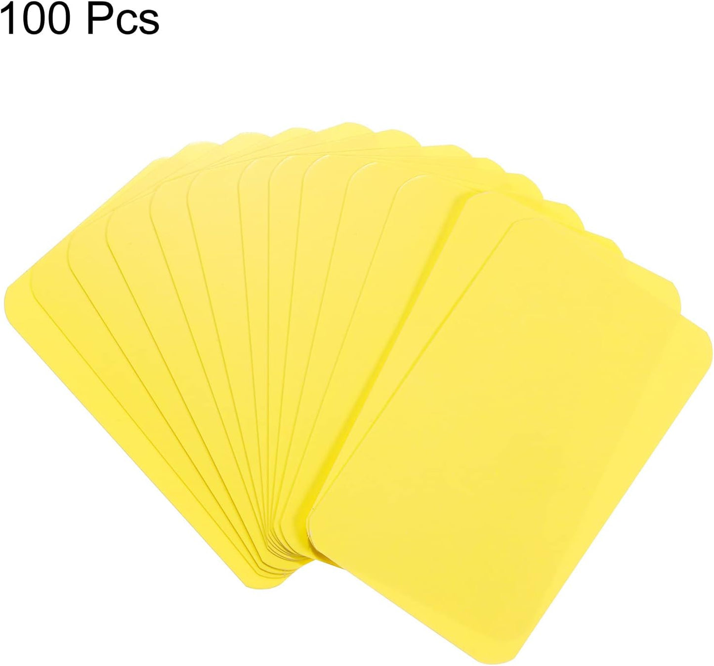 PATIKIL 3.5" x 2" Blank Paper Business Cards, 100 Pack Small Index Flash Cards Words Message Note Card Mini Paper Tags for DIY Gift Craft Scrapbooking, Yellow