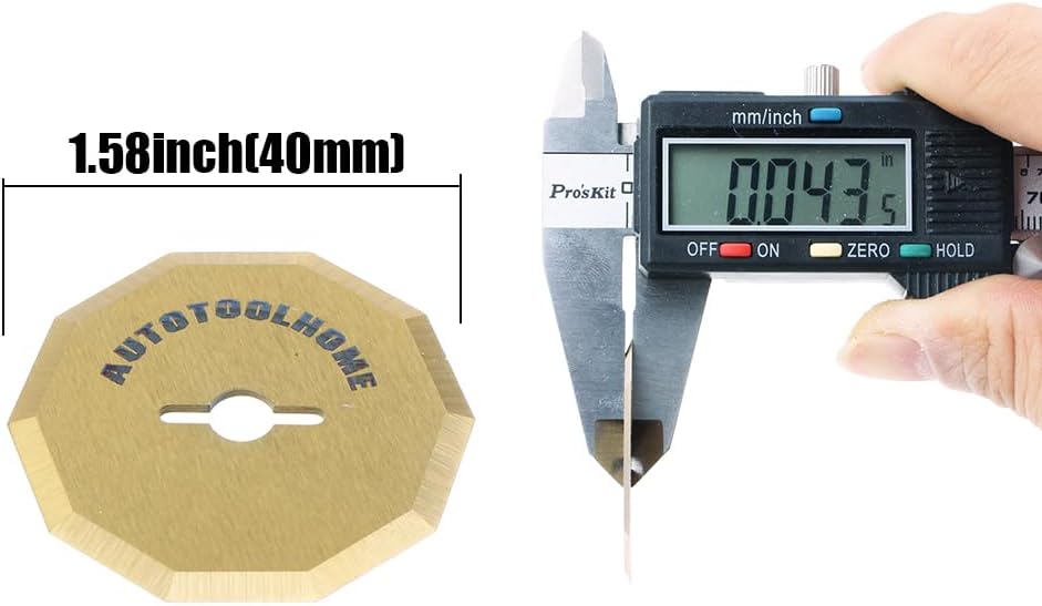 2PCS Titanium Coated Replacement Rotary Blades for Worx ZipSnip Cordless Electric Scissors Compatible with WA2300,RC2600K,RC2601, RC2602, WX080L, WX081L Box Cutter