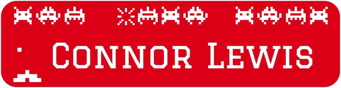 Name Bubbles - Custom Small Rectangle Name Labels for Kids (64 Labels) - Personalized Waterproof Name Stickers for Daycare, Lunch Boxes, Water Bottles, Shoes, School Supplies, & Camp (Arcade)