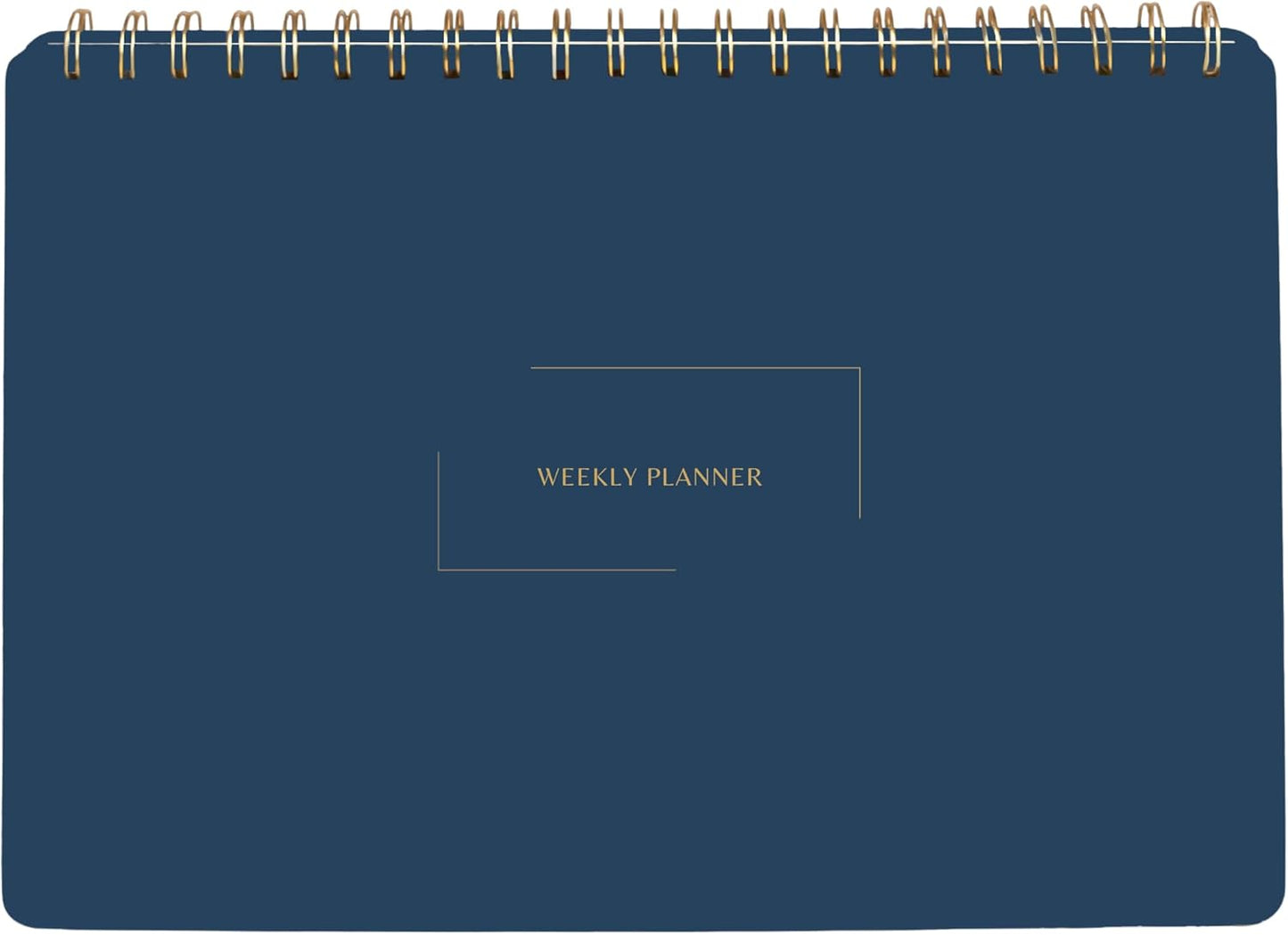 Undated Weekly Planner | 8.25” x 11.75” Work To-Do Notebook | ADHD Academic Organizer | Multi-Layout | Men and Women Planner | College Supplies | Navy | Landscape Layout