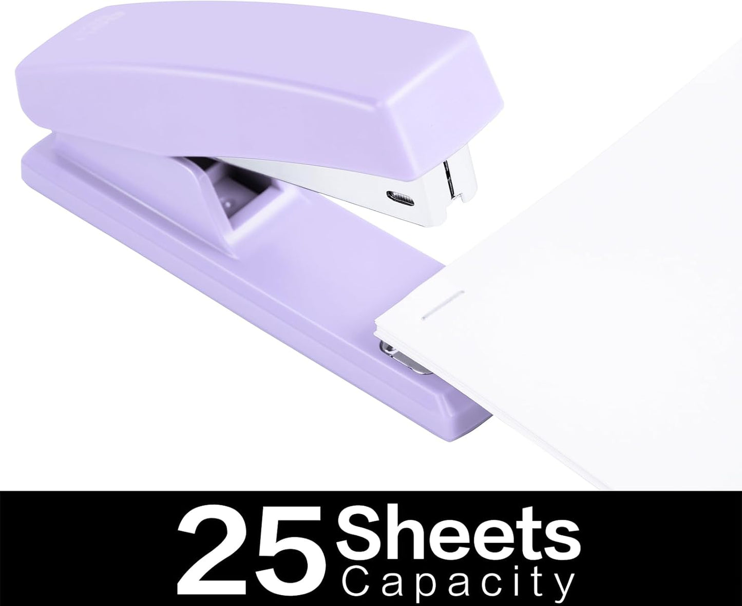 Deli Stapler, Desktop Staplers with 640 Staples, Office Stapler, 25 Sheet Capacity, Purple
