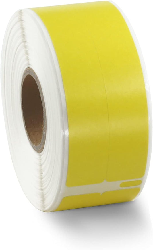 BETCKEY Colored Labels Compatible with Dymo 30277 (9/16" x 3-7/16") File Folder(2-up) Labels, Compatible for Dymo LabelWriter Thermal 450, 4XL & Zebra Desktop Printers [1 Roll, Yellow]