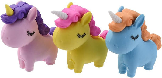 18 Pack Unicorn Erasers for Kids, 3D Animal Erasers for Boys and Girls, Fun Take Apart Erasers for School Supplies Prize Gifts Party Favors