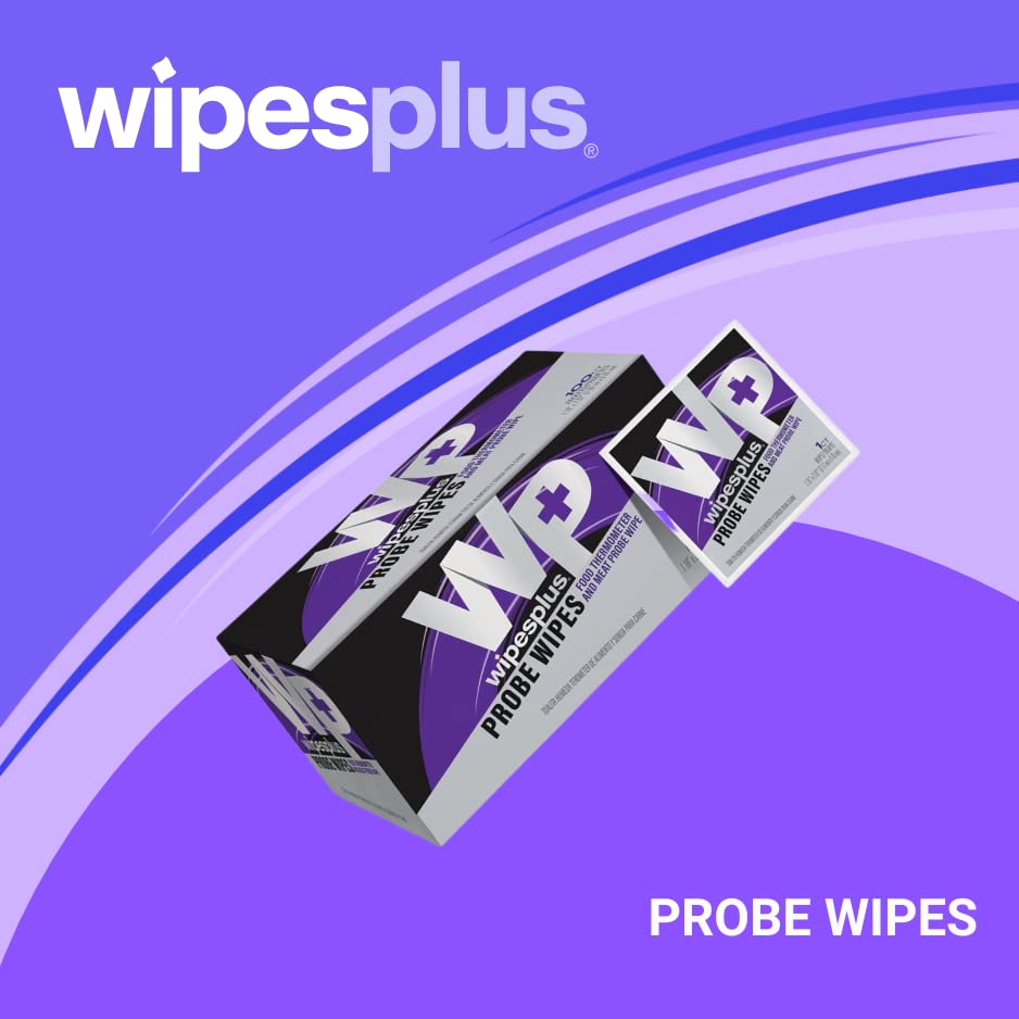 Probe Wipes Food Thermometer Wipes, Meat Probe Wipes with Individual Sachets for Home and Business, 1000 Count, (10 Packs of 100 Sachets)