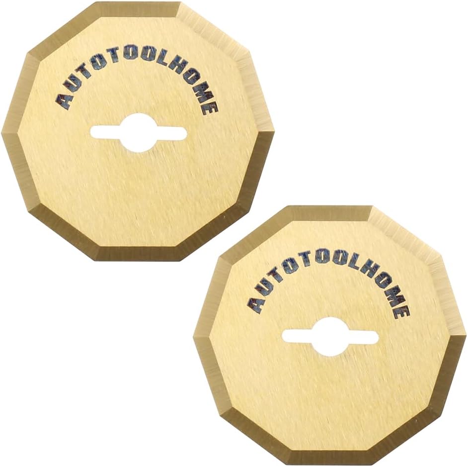 2PCS Titanium Coated Replacement Rotary Blades for Worx ZipSnip Cordless Electric Scissors Compatible with WA2300,RC2600K,RC2601, RC2602, WX080L, WX081L Box Cutter